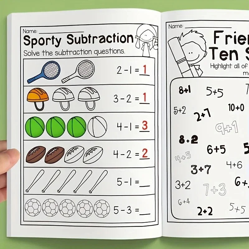 32-Page Kids Math Workbook – Addition & Subtraction Activities Kids Math Workbook Qme