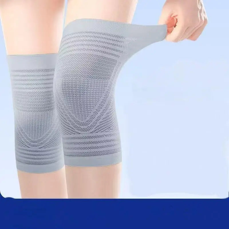 Breathable Anti-Slip Compression Knee Sleeve – 1 Pair Compression Knee Sleeve Qst Gray