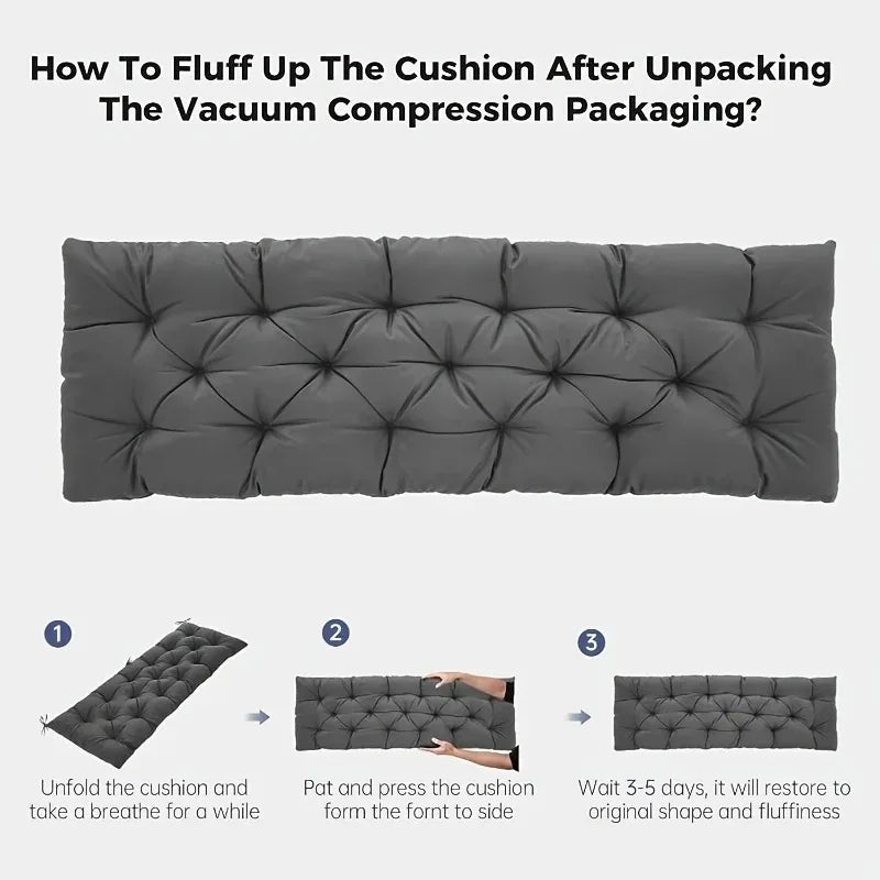 Outdoor Bench Cushion – Thick Padded Porch Swing Seat Pad Outdoor Bench Cushion Qst