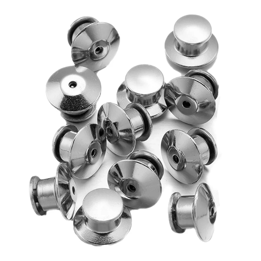 Metal Locking Pin Backs Keeper Clasp Caps for Brooches – 10/30pc Pin Keeper Clasps Qme