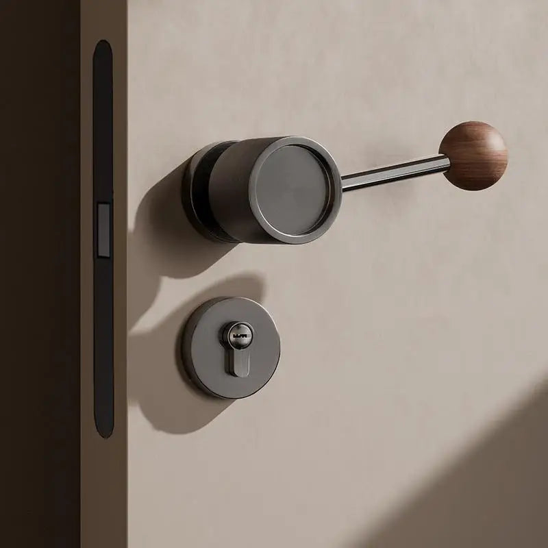 Silent Interior Door Lock – Rocker Knob, Zinc & Walnut | 3 Colors Interior Door Lock Qme