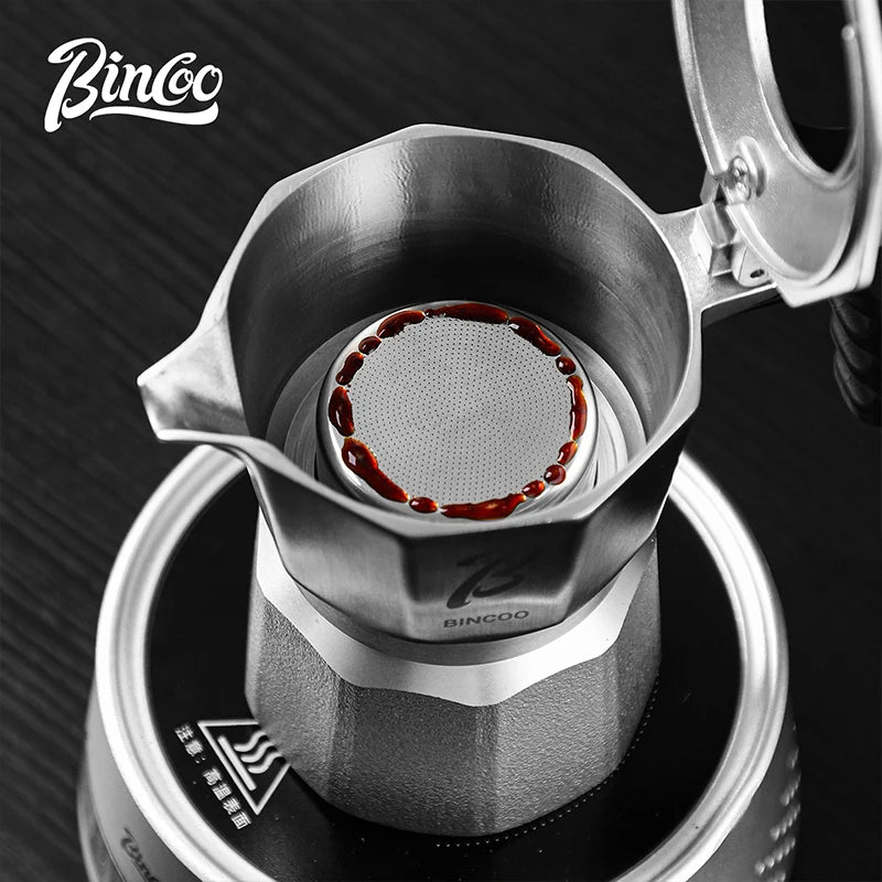 Bincoo Double Valve Moka Pot – 2-Cup Stovetop Espresso Maker Stovetop Espresso Maker Qst