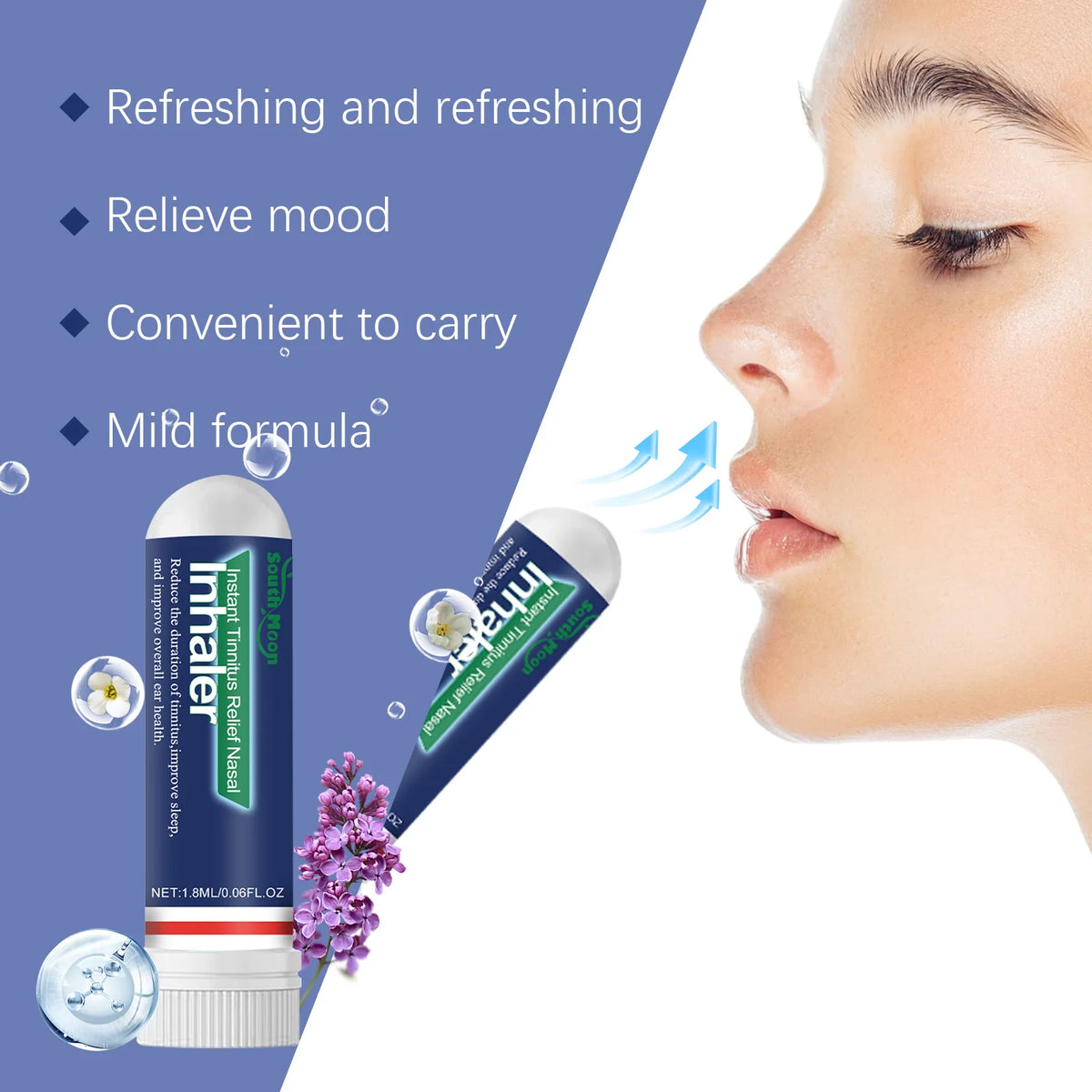 Natural Nasal Inhaler Stick for Ear Wellness & Relaxation Aromatherapy Inhaler Qst