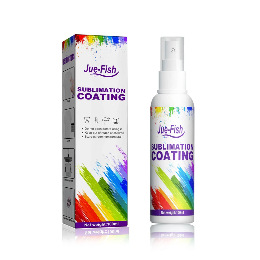 Sublimation Coating Spray – T-Shirts, Mugs, Caps & Canvas Sublimation Coating Spray Qme 100ml boxed