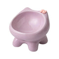Elevated Tilted Ceramic Cat Bowl – Anti-Slip Wide Pet Dish Elevated Pet Bowl Qme Pin k China Mainland