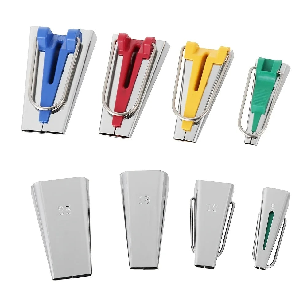 4-Piece Bias Tape Maker Set – Cloth Binding & Quilting Tool Bias Tape Maker Set Qme