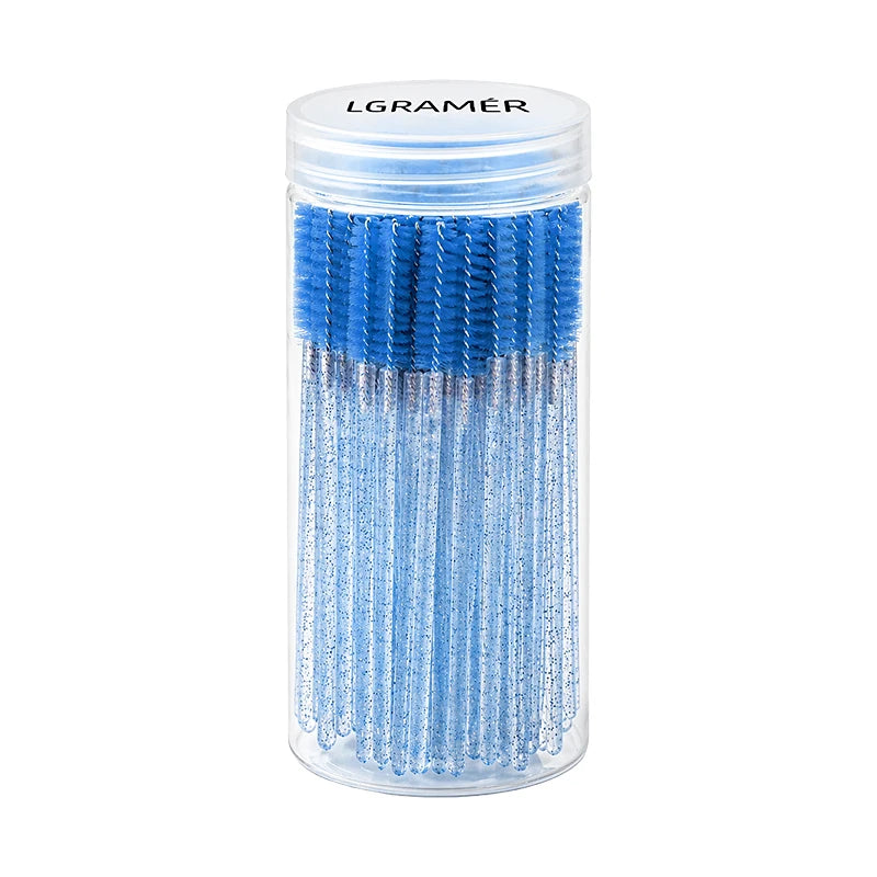 Disposable Mascara Wands & Eyelash Brushes 50/100 Pcs Mascara Wand Set Qst Royal Blue-50pcs