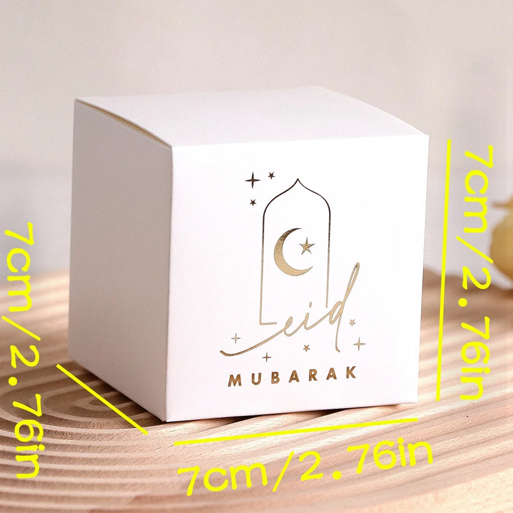 10 Elegant Mini Gift Boxes | Gold Crescent Star Design Mini Gift Boxes Qme
