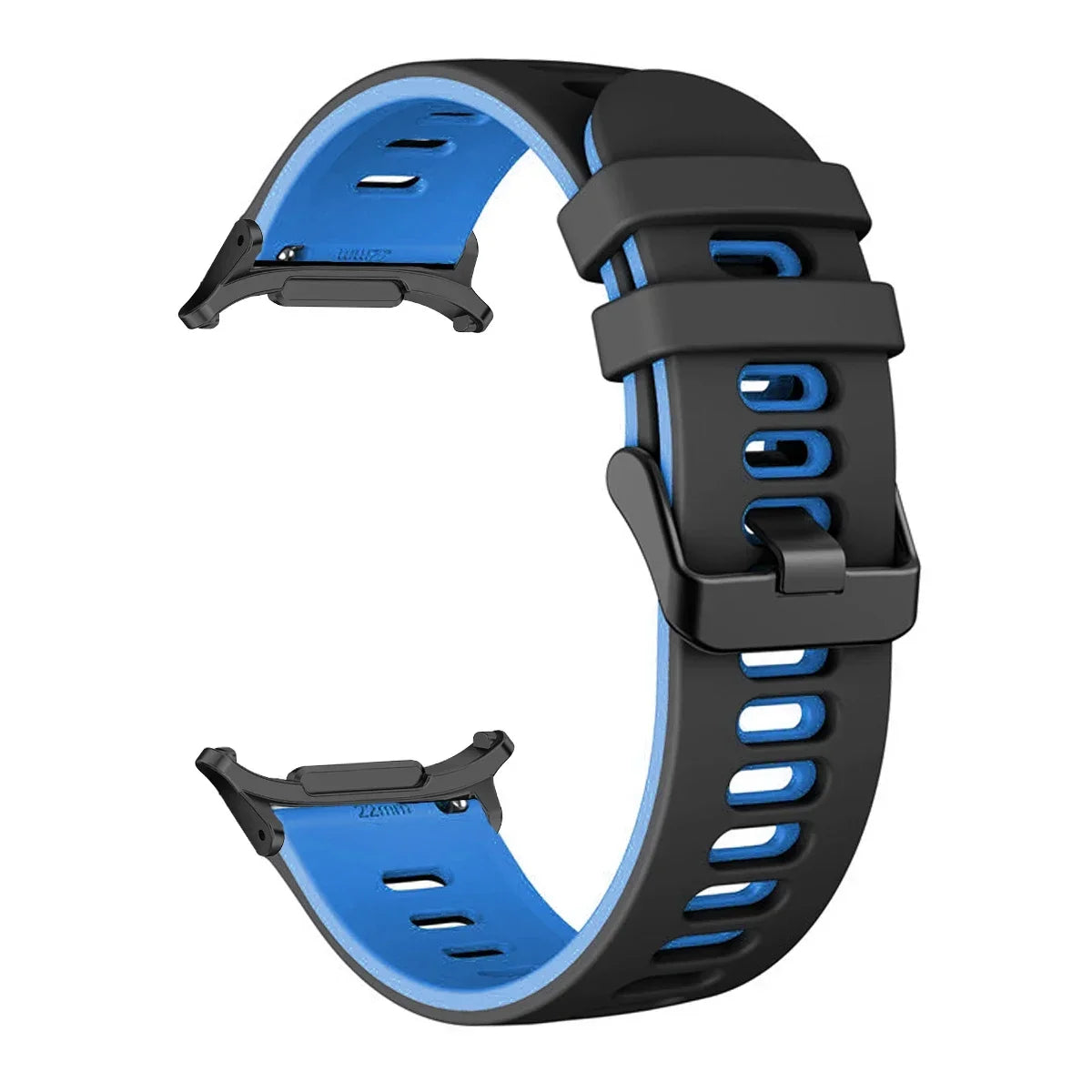 Silicone Sport Band for Samsung Galaxy Watch 7 Ultra | No Gaps Silicone Watch Band Qme Black Blue Galaxy Watch 7 Ultra