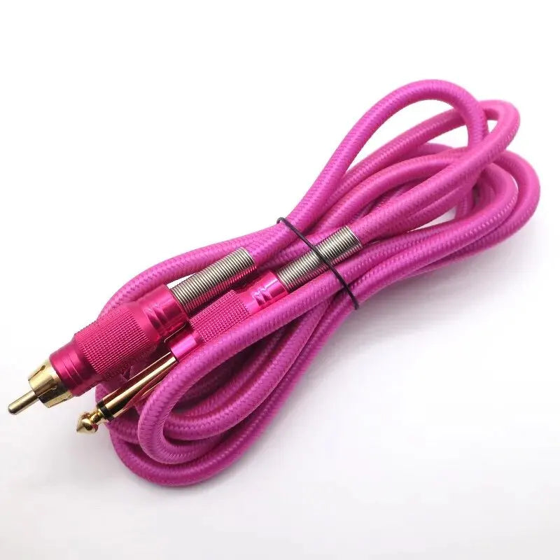 Tattoo RCA Clip Cord 1.8M Power Cord for Tattoo Machine | Qme Tattoo Machine Cord Qme