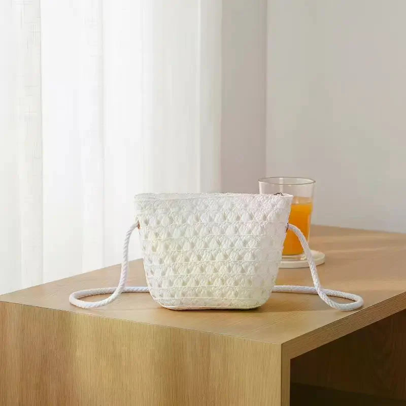 Mini Handwoven Rattan Crossbody Bag – Kids' Summer Straw Bag Kids Crossbody Bag Qme