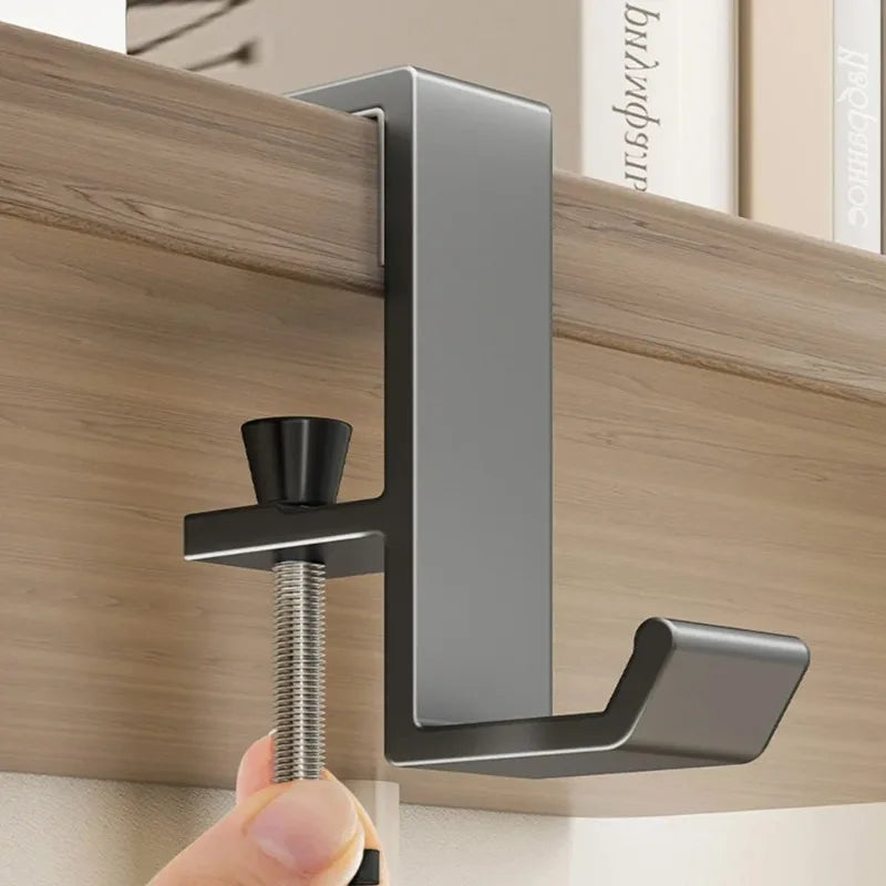 Punch-Free Table Hook – Aluminum Desk Bag Hanger | Qme Desk Bag Hook Qme
