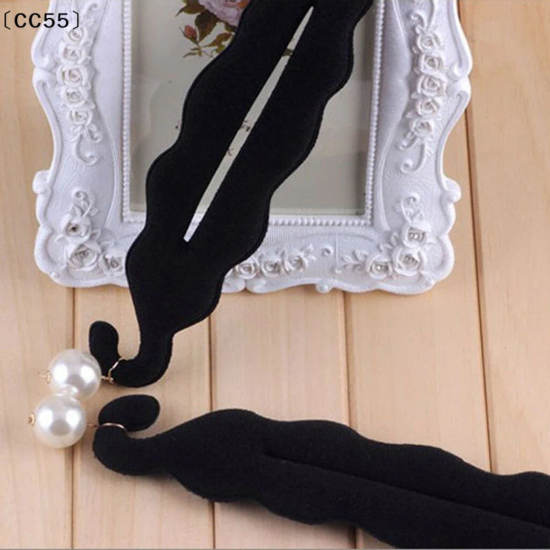 Foam Donut Bun Maker Hair Styling Twist Ring Tool – Black Hair Bun Maker Qst