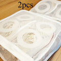 Multi-Purpose Mesh Laundry Bag for Bras, Shoes & Underwear Mesh Laundry Bag Qme white 27 26.5 9.5cm
