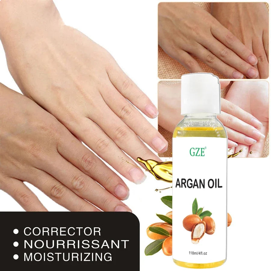 GZE Organic Moroccan Argan Oil | Cold Pressed Virgin Premium Grade Argan Hair Oil Qme