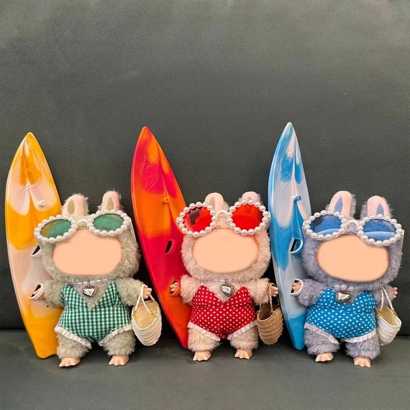 Labubu 4-Piece Summer Beach Doll Costume Set | No Doll Doll Costume Set Qme
