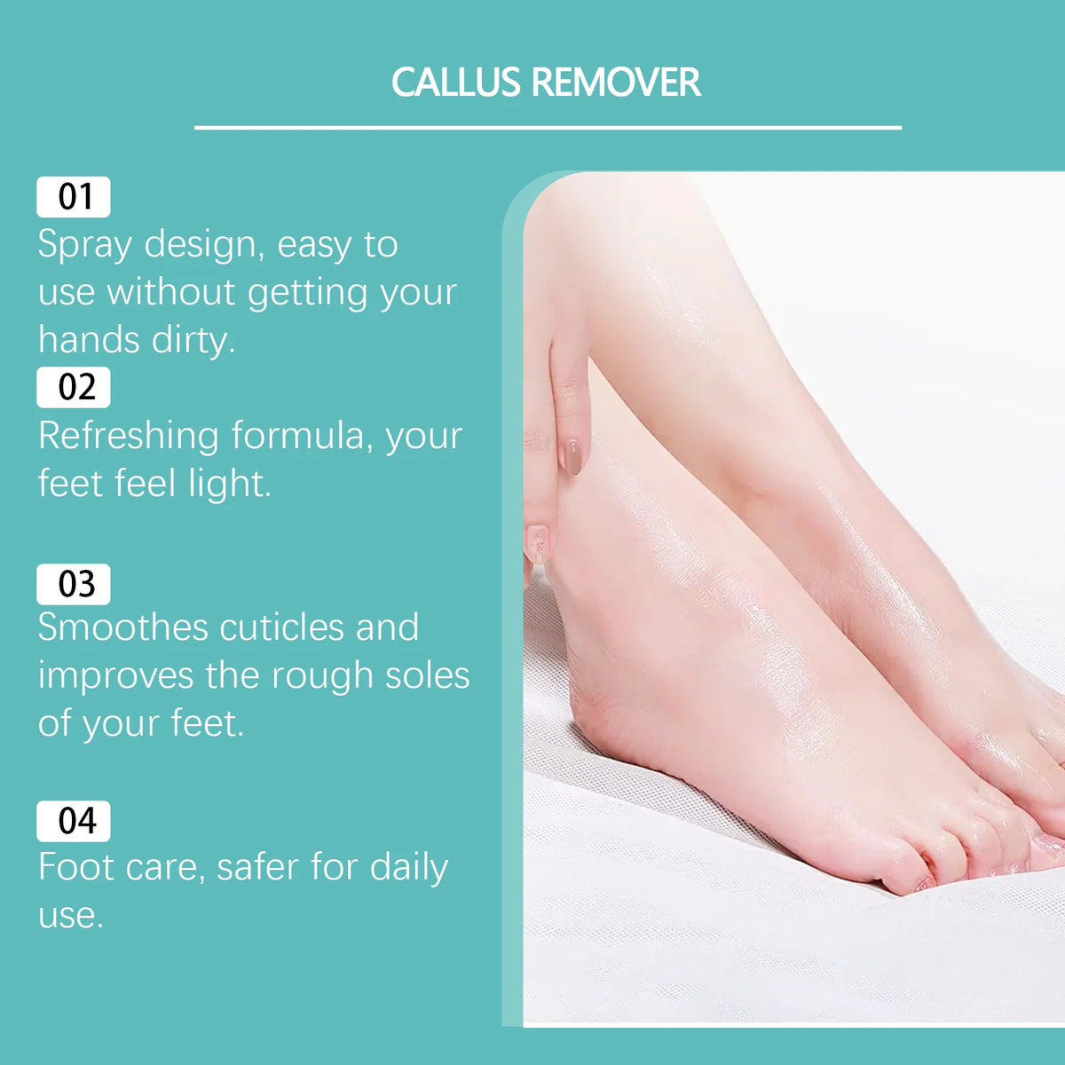Foot Peeling Spray – Exfoliating Callus & Dead Skin Remover Foot Exfoliating Spray Qst