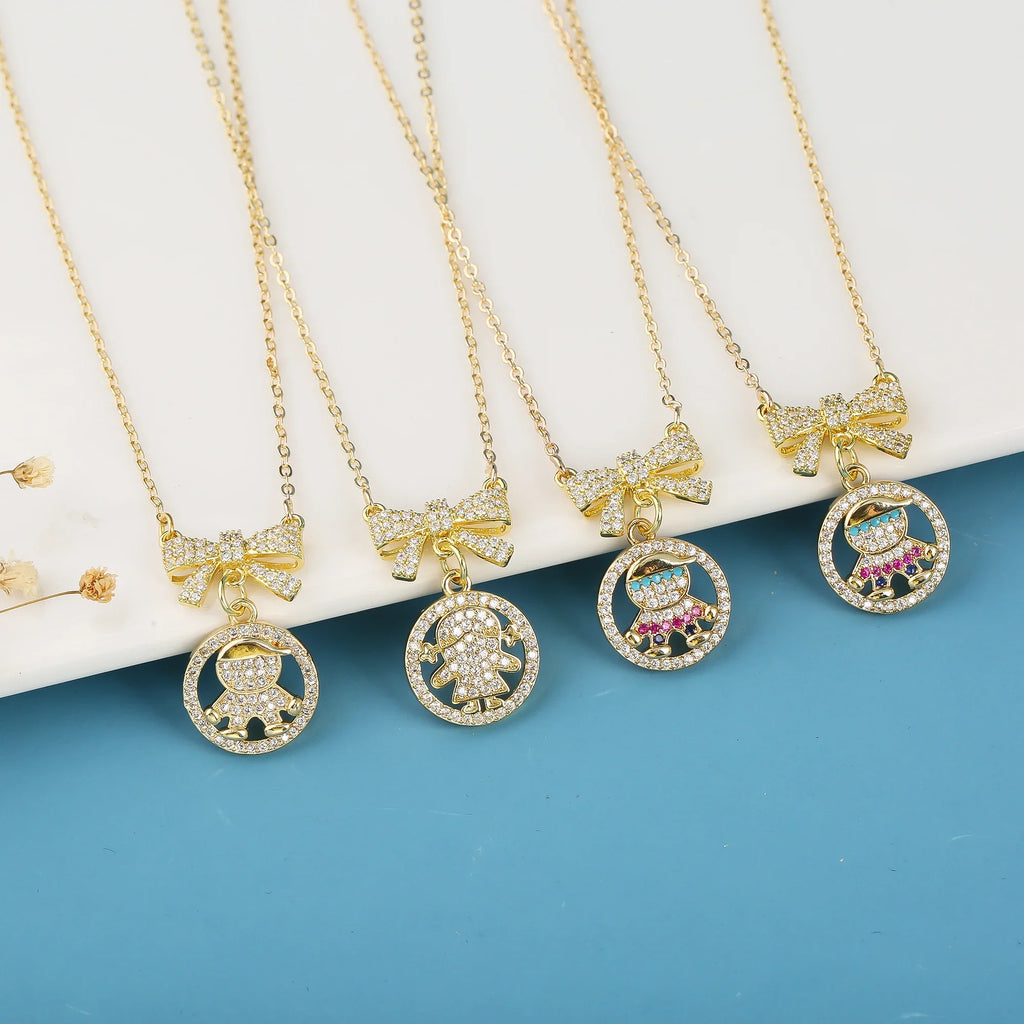 Luxury Copper Zircon Heart Pendant Necklace – 4 Styles Heart Pendant Necklace Qme