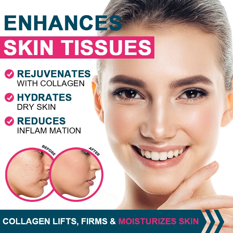 Biotin 5000mcg + Collagen & Glutathione Capsules – 120ct Beauty Supplement Capsules Qst