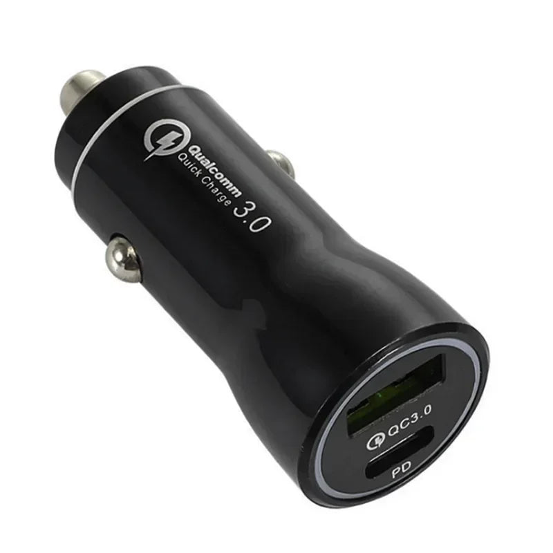 20W Mini PD + QC3.0 Dual USB Car Charger for iPhone & iPad USB Car Charger Qme
