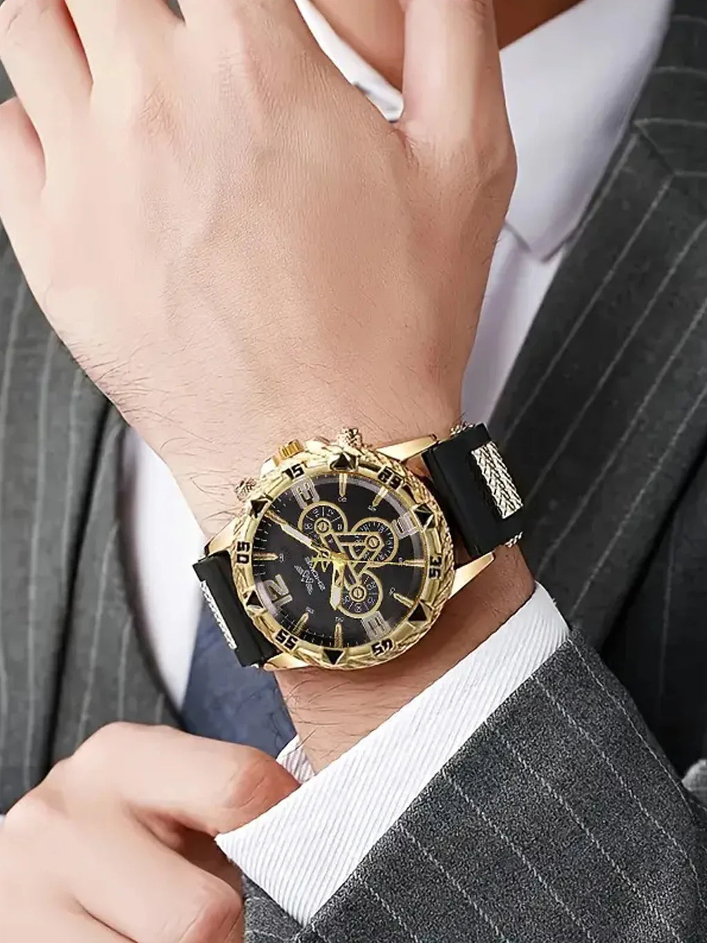 Men's Large Dial Quartz Watch – Business Casual Style Men's Quartz Watch Qme