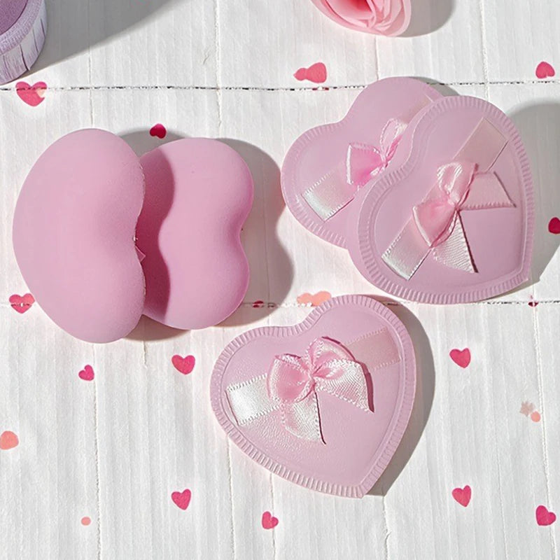 Cotton Candy Air Cushion Powder Puffs – Dry & Wet Use 2/5 Pack Makeup Powder Puff Qst