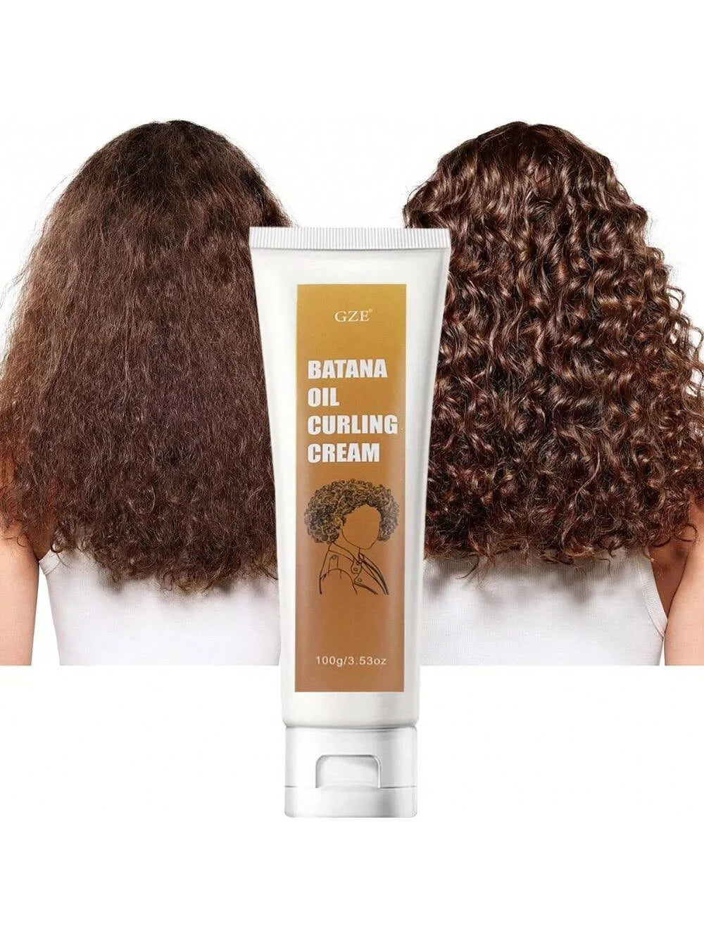 GZE Batana Oil Curling Cream | Curl Activator & Frizz Control Curl Styling Cream Qme