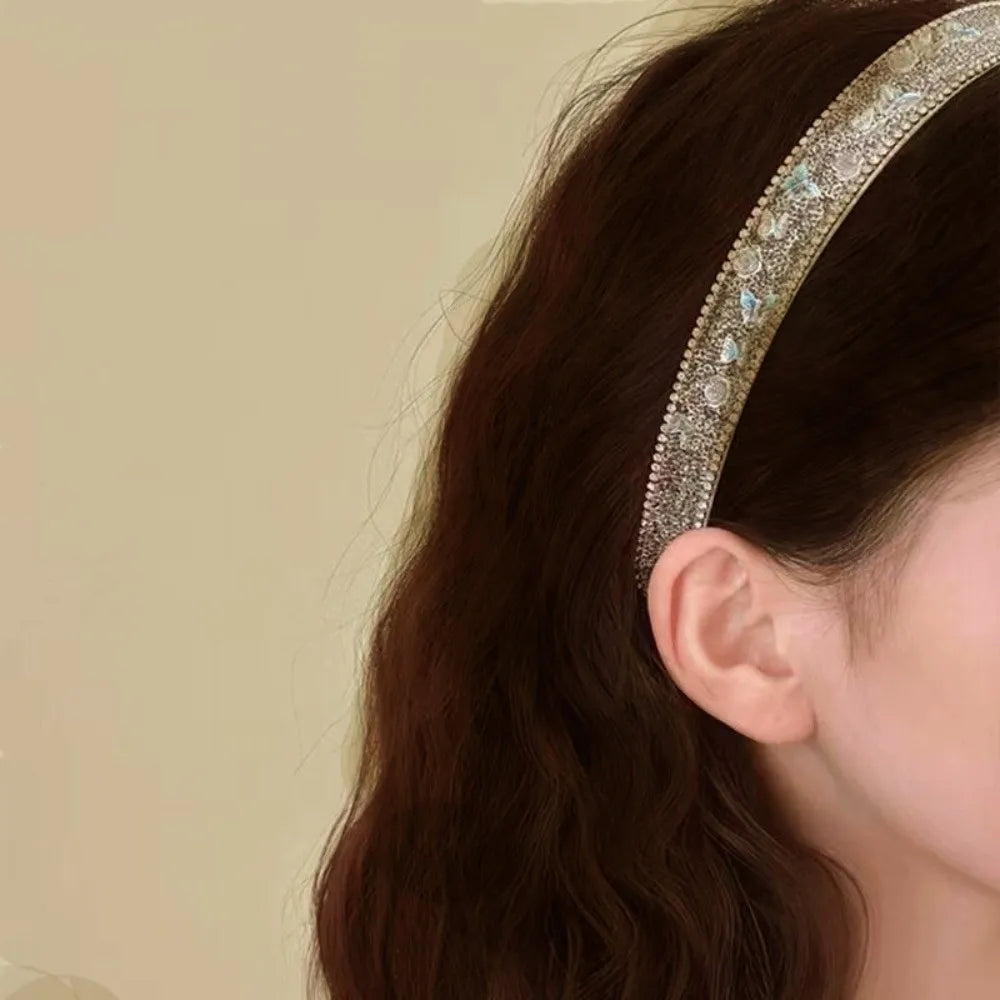 Princess Crystal Rhinestone Headband – Elegant Hair Hoop Crystal Hair Headband Qme