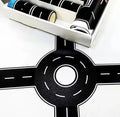 DIY Road & Rail Transit Paper Tape Set – 28 Rolls + 9 Signs DIY Craft Tape Set Qme 1set