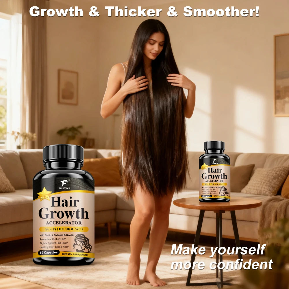 Hair Growth Supplement Capsules – Fo-Ti Root & Ginger Extract Hair Growth Supplement Qst