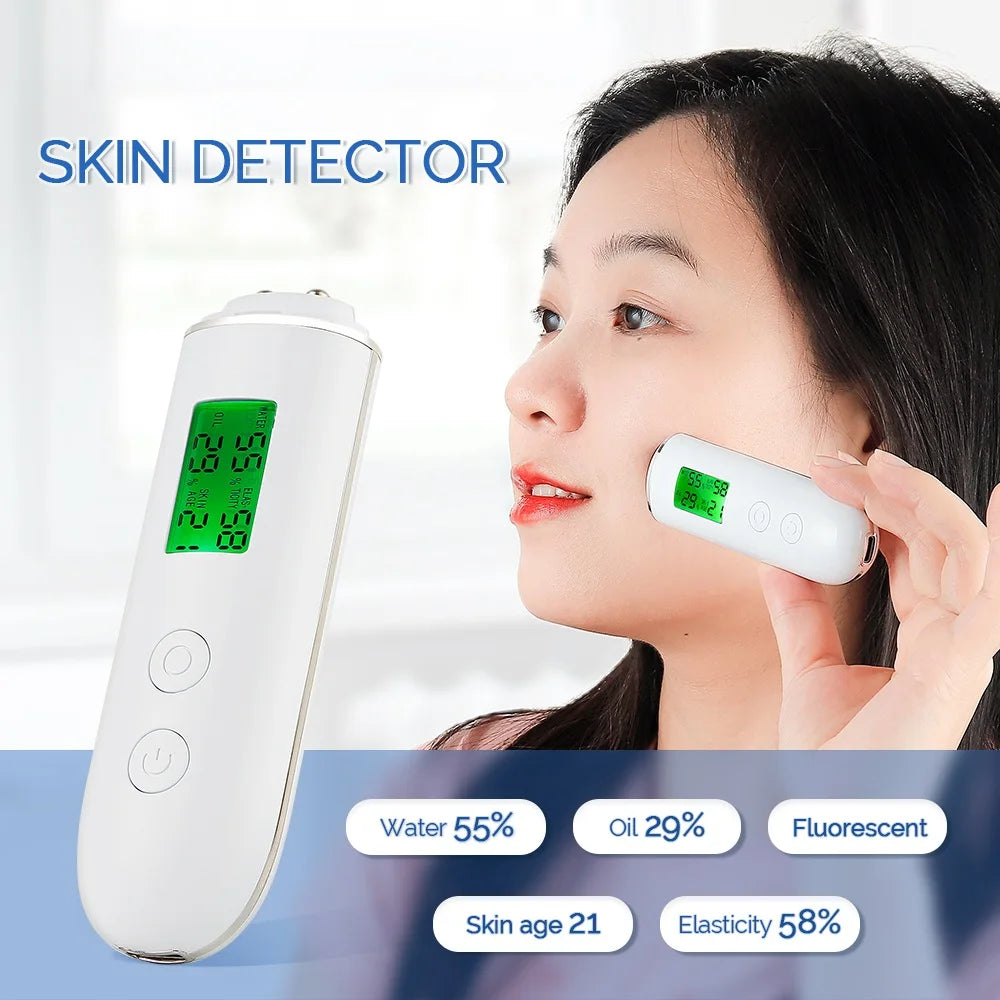 Skin Moisture & Oil Analyzer – Hydration & Elasticity Tester Skin Analyzer Device Qst