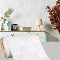 3D Foam Brick Wall Sticker Self-Adhesive Panel 70x100cm Foam Wall Panel Qme white 70CMx100CM