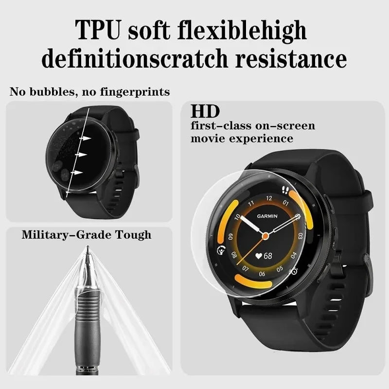 Garmin Venu 3 3S 2 2S Hydrogel Screen Protector – TPU Film Watch Screen Protector Qme