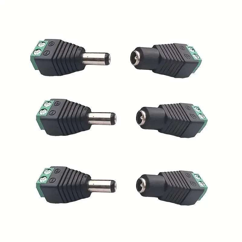 DC 12V Male Female Power Plug Connectors for CCTV & LED 100pk DC Power Connector Qme