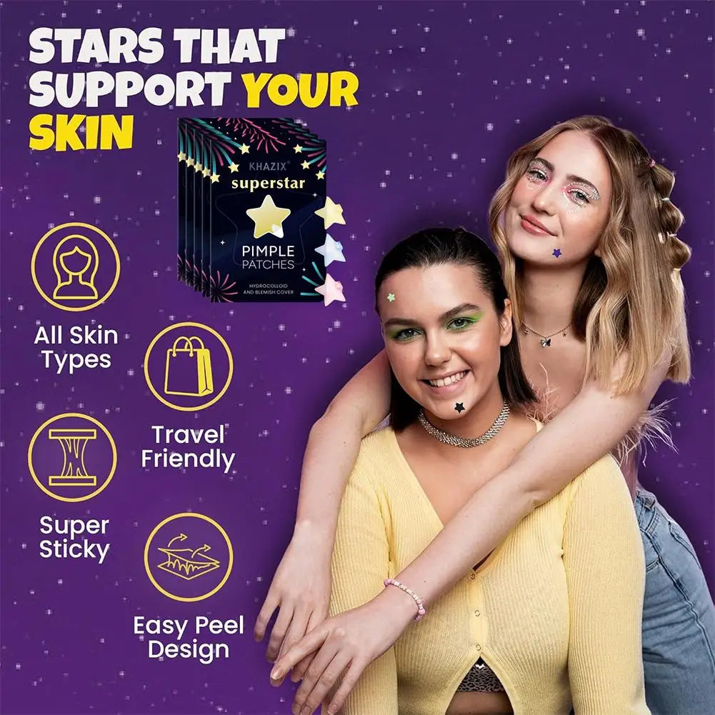 Colorful Star Pimple Patches – 240 Cute Hydrocolloid Blemish Dots Hydrocolloid Pimple Patches Qme