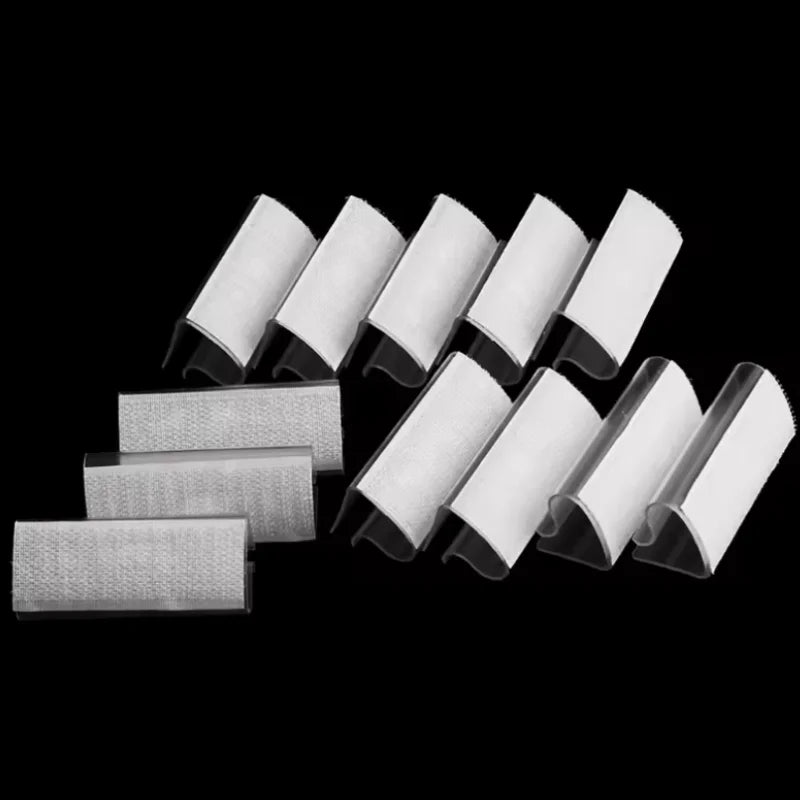 12-Pack Transparent Table Skirt Clips – Indoor & Outdoor Table Skirt Clips Qme