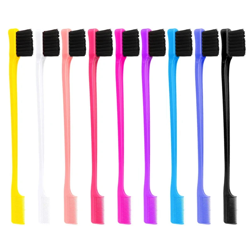 Anti-Static Edge Brush Comb 2-in-1 Double-Sided Styling Tool Edge Brush Comb Qme