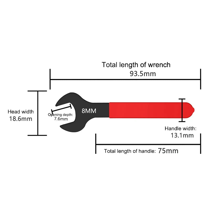 Metric Offset Open End Wrench U-Shaped Spanner 7–31mm Offset Open End Wrench Qme A1