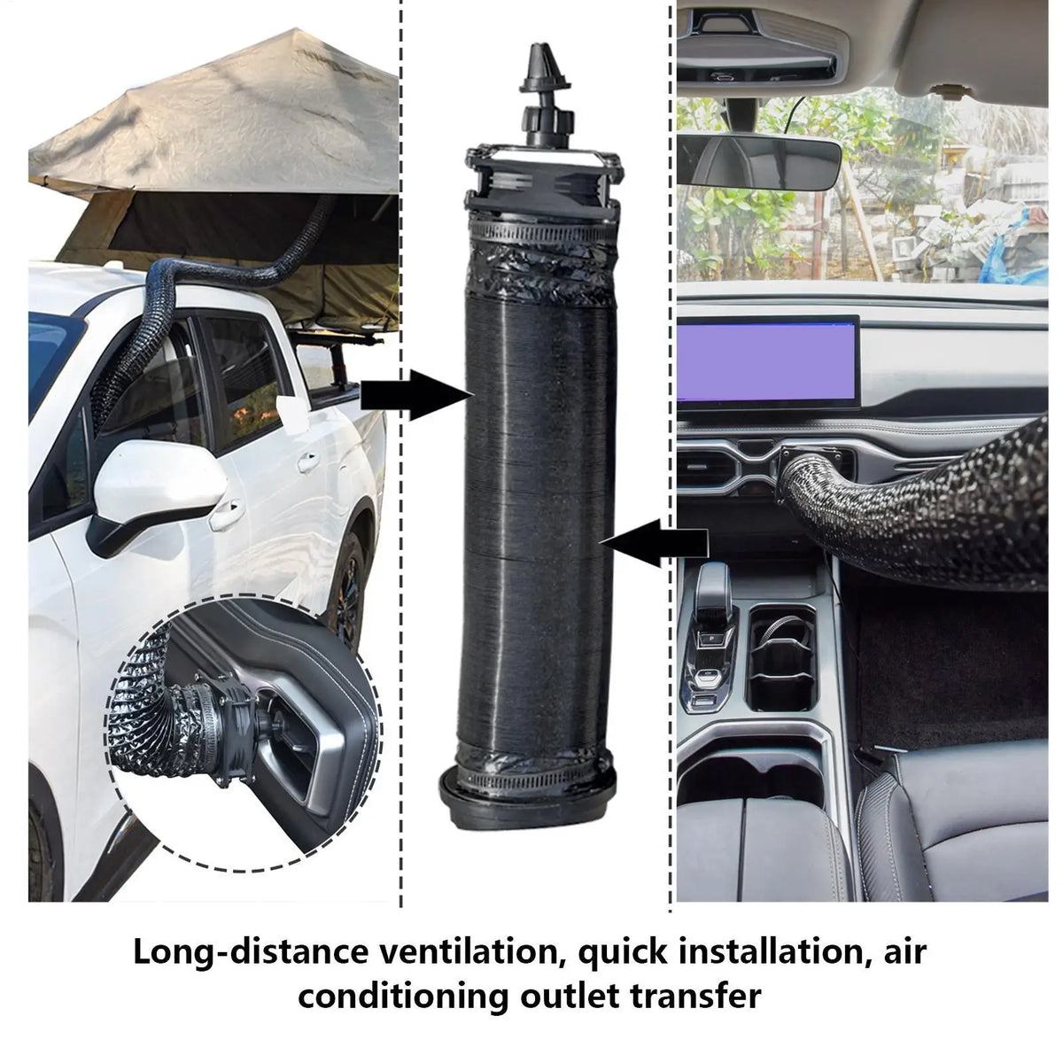 Car AC Vent Extender Foldable Hose Adapter – RV SUV Truck Car Vent Extender Qme