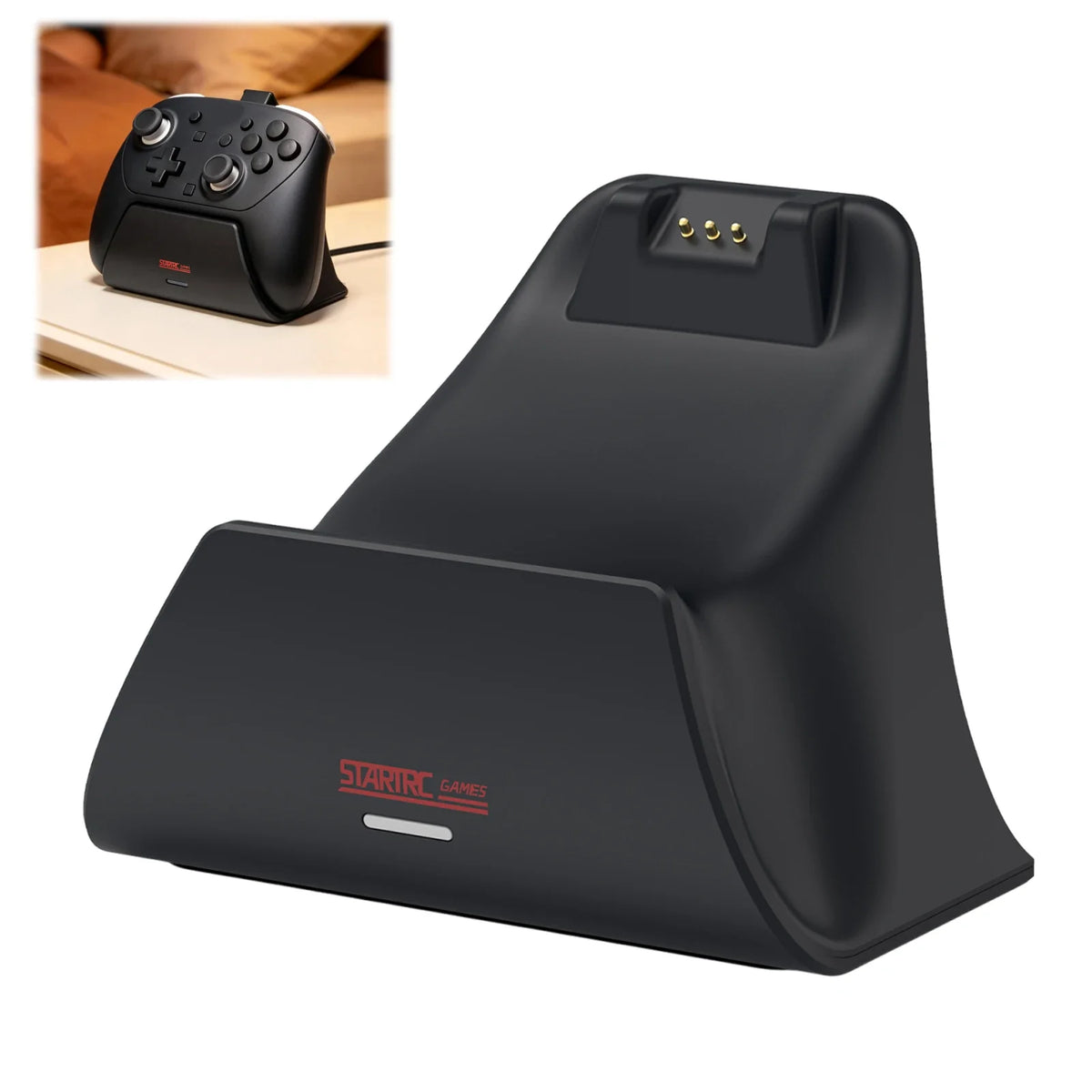 Switch 2 Pro Controller Charging Stand | Fast USB-C Dock Controller Charging Stand Qme