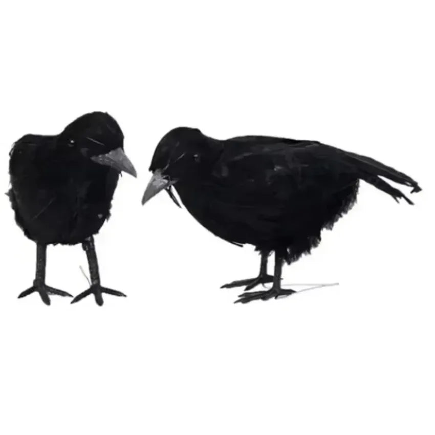 Halloween Black Crow Fake Bird Feather Decoration Prop Halloween Decoration Prop Qme