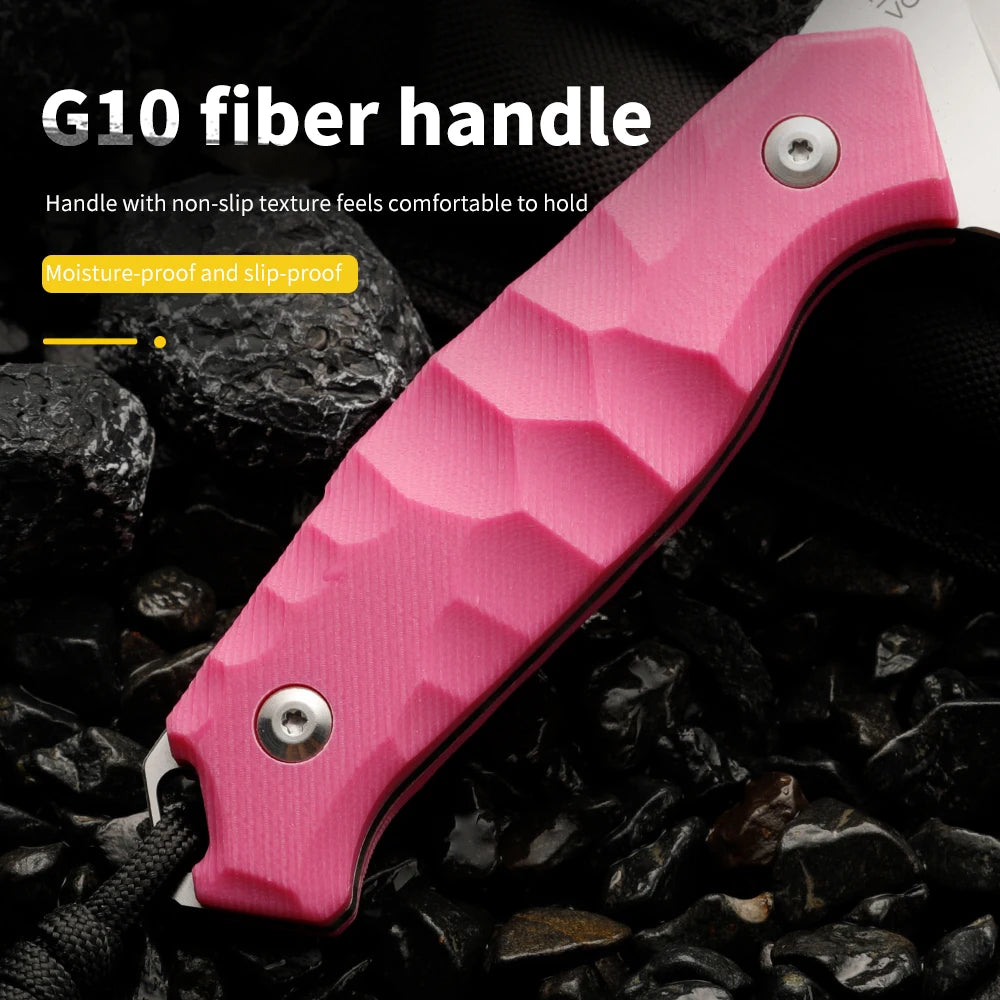 Outdoor Camping Knife with Sheath – Stainless Steel Fixed Blade Fixed Blade Knife Qst