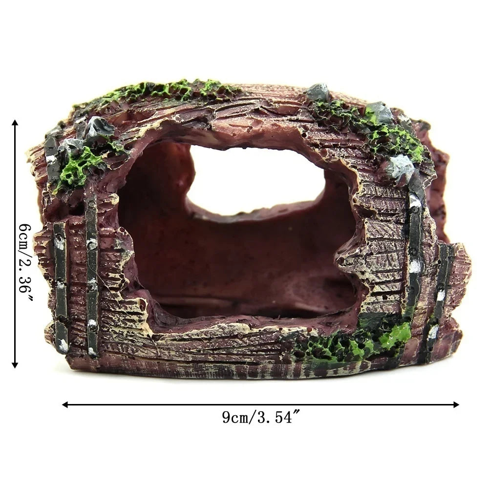 Reptile Hiding Cave & Aquarium Landscape Decoration Reptile Hiding Cave Qme A