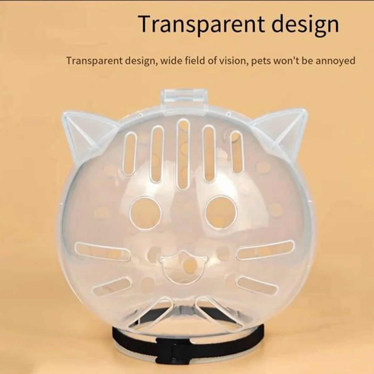 Cat Bubble Muzzle Transparent Breathable Hood for Small Dogs Pet Grooming Muzzle Qme