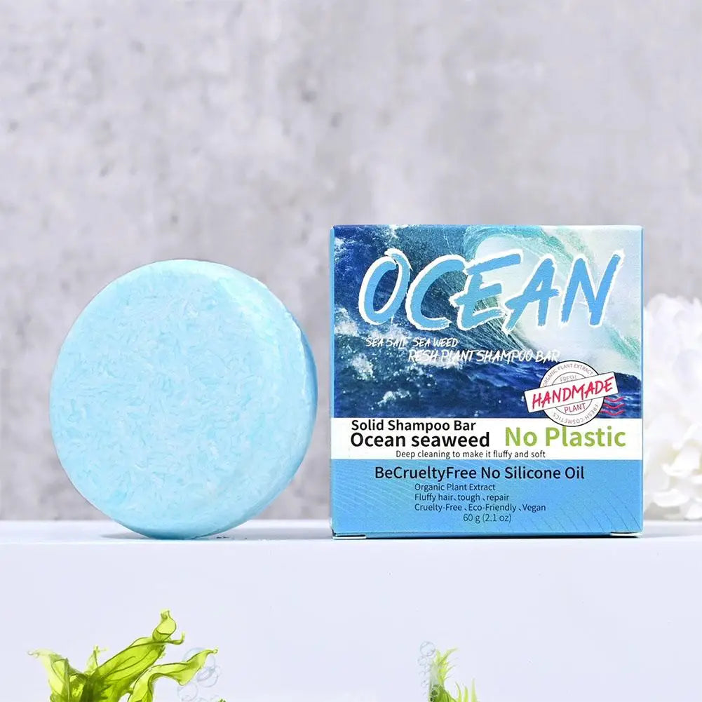 Ocean Seaweed Handmade Shampoo Soap Bar | Qme 1/3/5 Pack Shampoo Soap Bar Qme