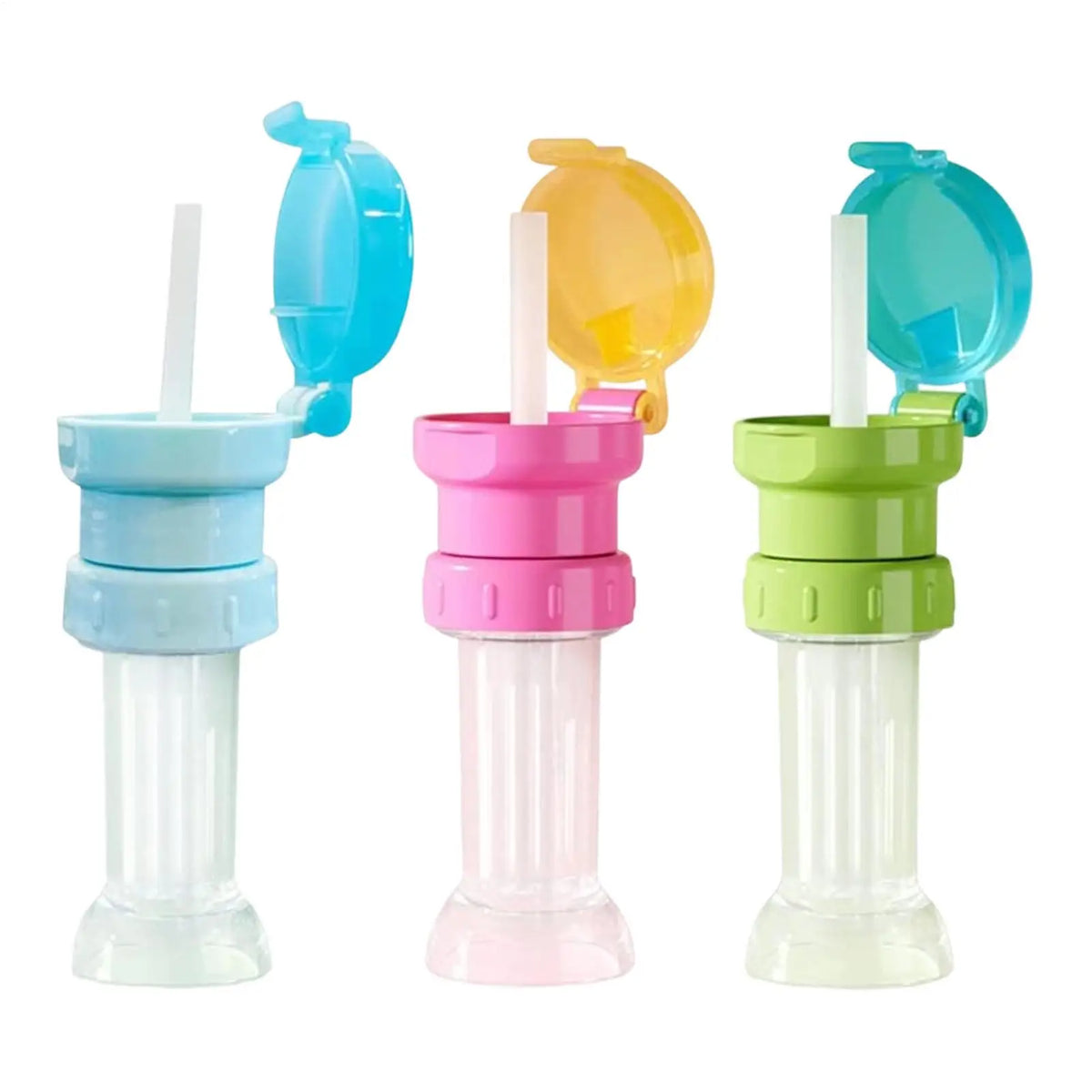 Kids Leak-Proof Water Bottle Topper – Universal Drinking Cap Water Bottle Topper Qme