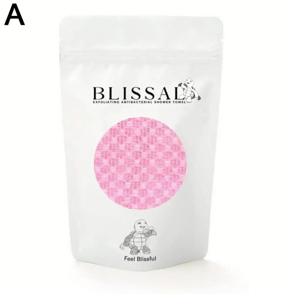 Dual-Sided Exfoliating Back Scrubbing Towel Strap | Unisex Exfoliating Body Strap Qme Pink