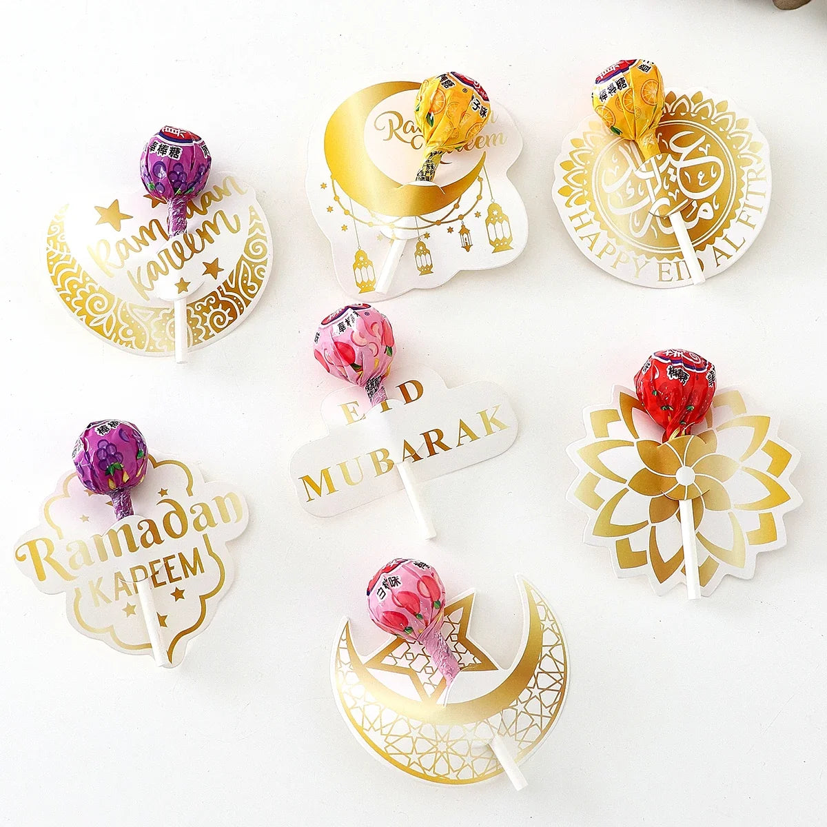 42-Piece Ramadan Gift Set – Lollipop Cards & Crescent Boxes Ramadan Gift Set Qme