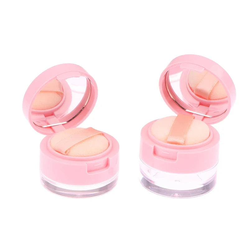 Portable Powder Sifter Box with Mirror – Travel Cosmetic Case Cosmetic Sifter Box Qme
