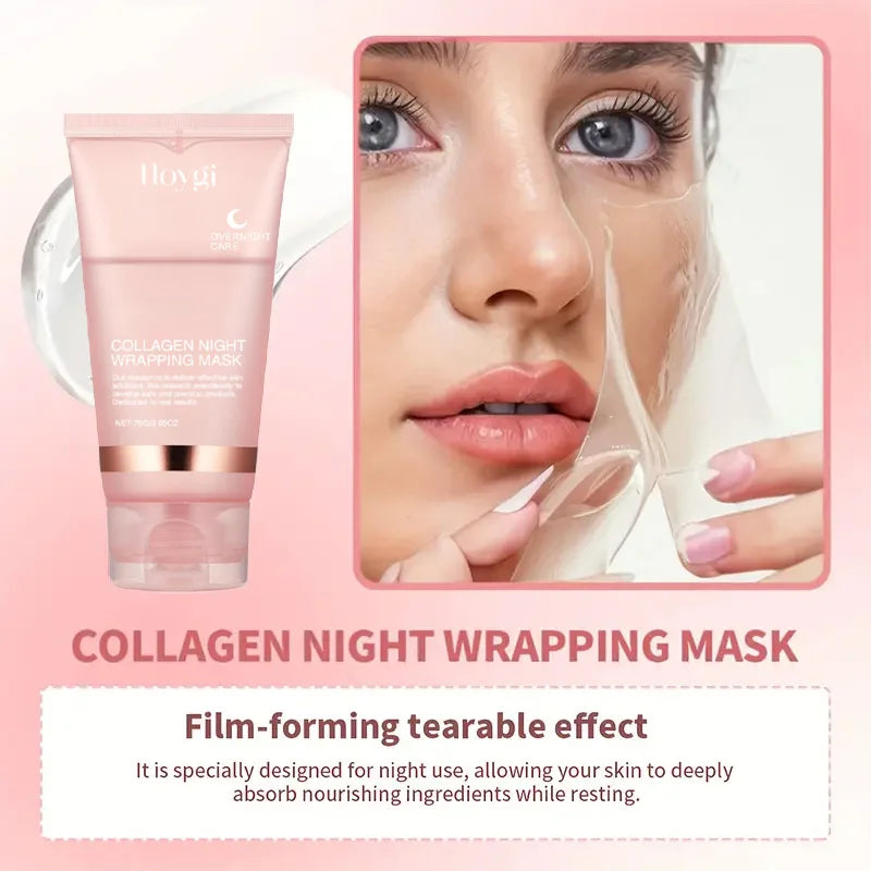 REAROYA Collagen Overnight Peel-Off Facial Mask 75ml Collagen Face Mask Qst